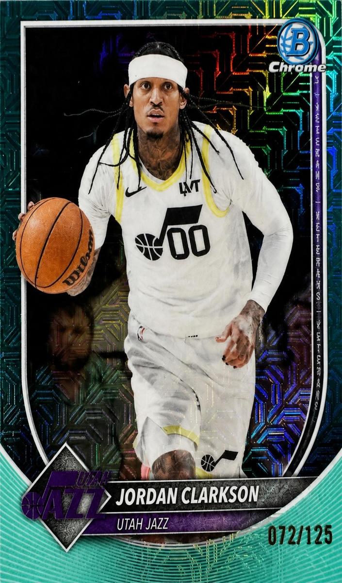 2025 Bowman Mega Box Basketball Aqua Mojo Refractor Jordan Clarkson #BCV-190