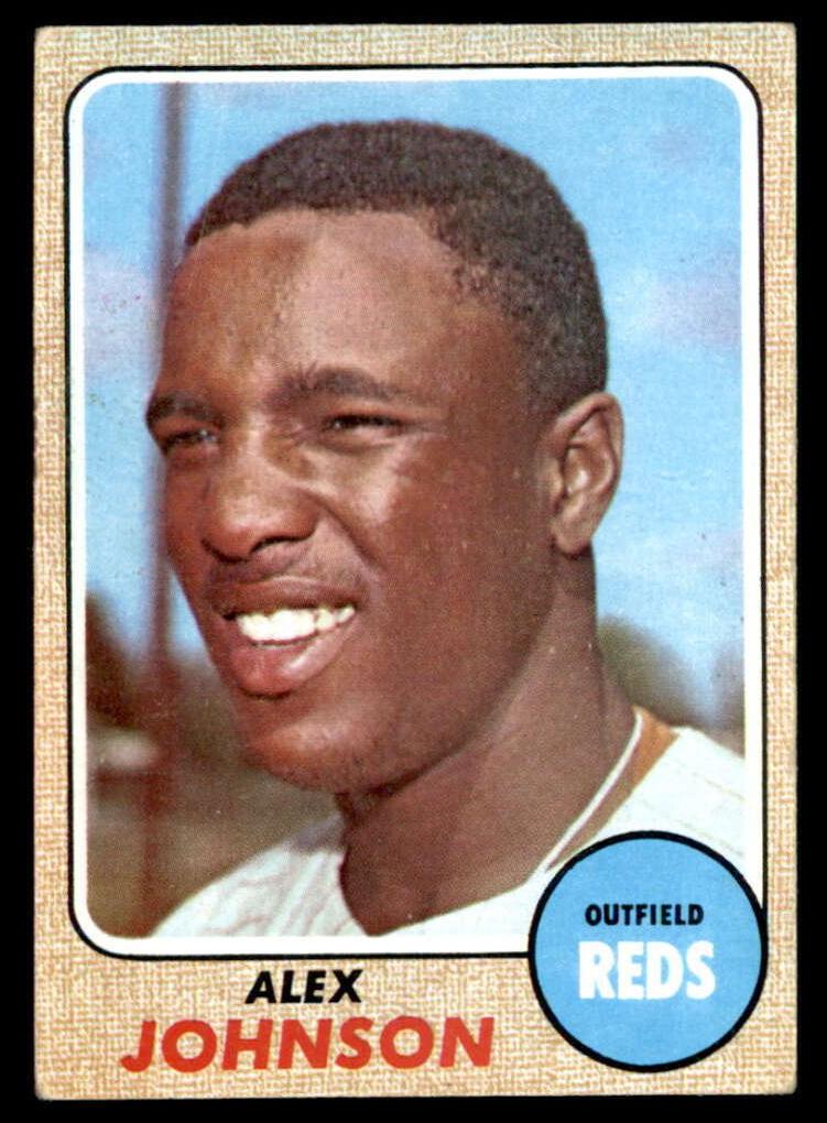 1968 Topps Baseball Alex Johnson #441 PSA 8