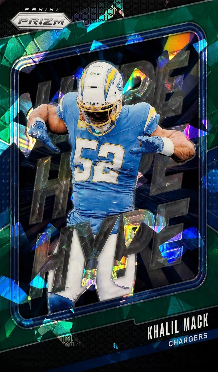 2024 Panini Prizm Football Green Ice Khalil Mack #10 PSA 9