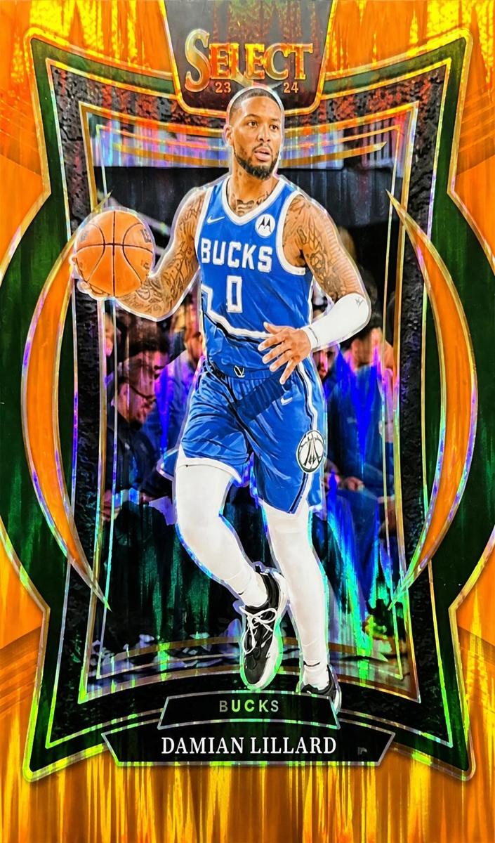 2024 Panini Select Basketball Orange Flash Damian Lillard #55