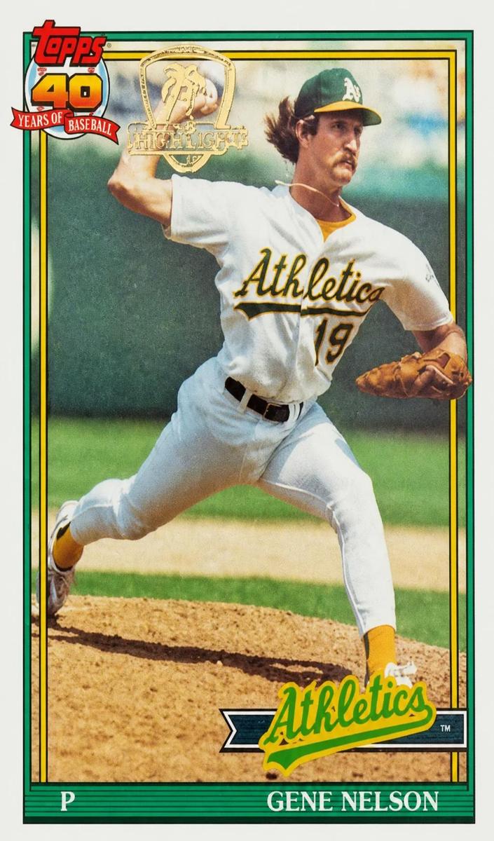 1991 Topps Baseball Gene Nelson #316 PSA 9
