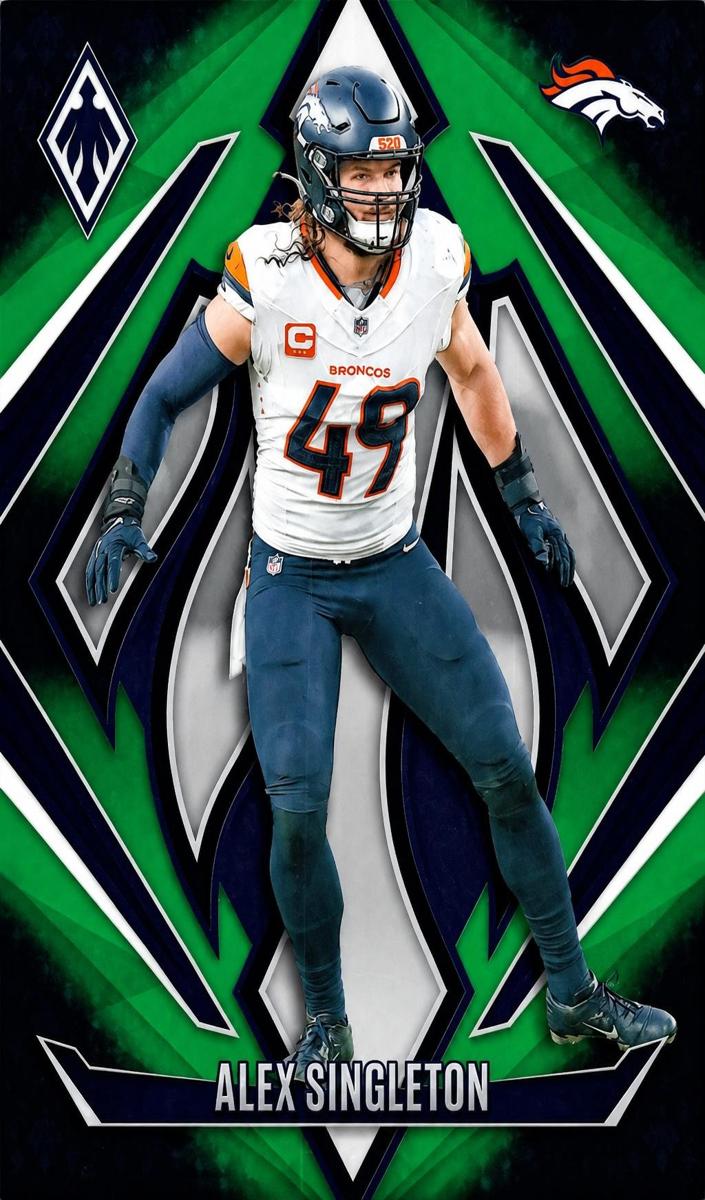2024 Panini Phoenix Football Green Fade Alex Singleton #6
