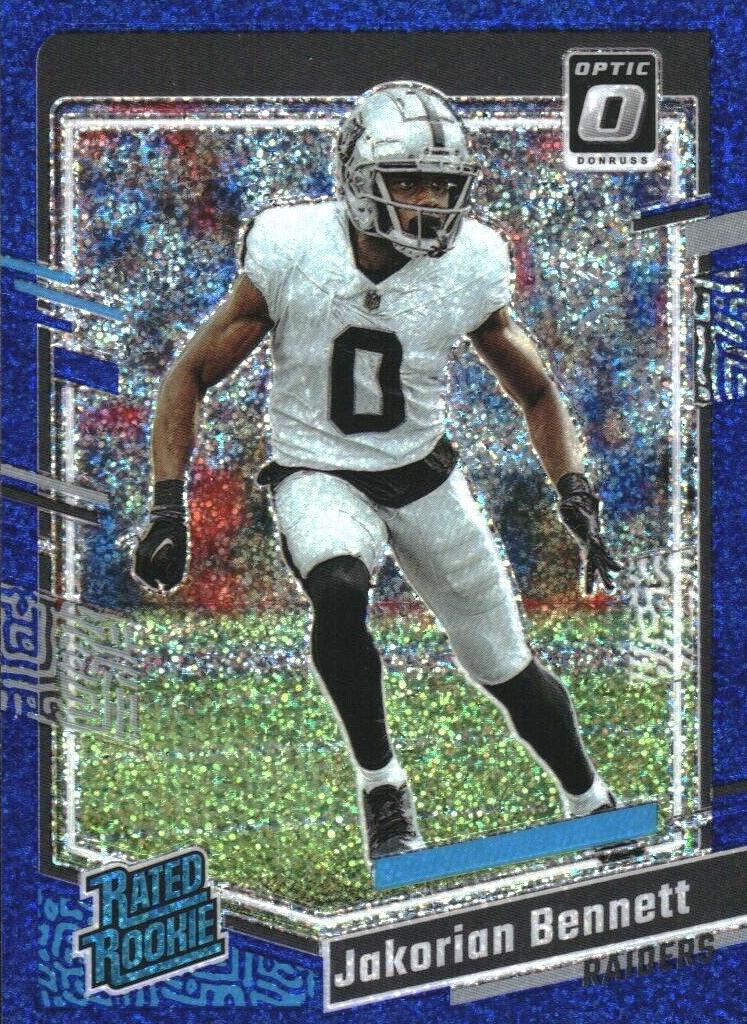 2023 Donruss Optic Football Blue Glitter Jakorian Bennett #259