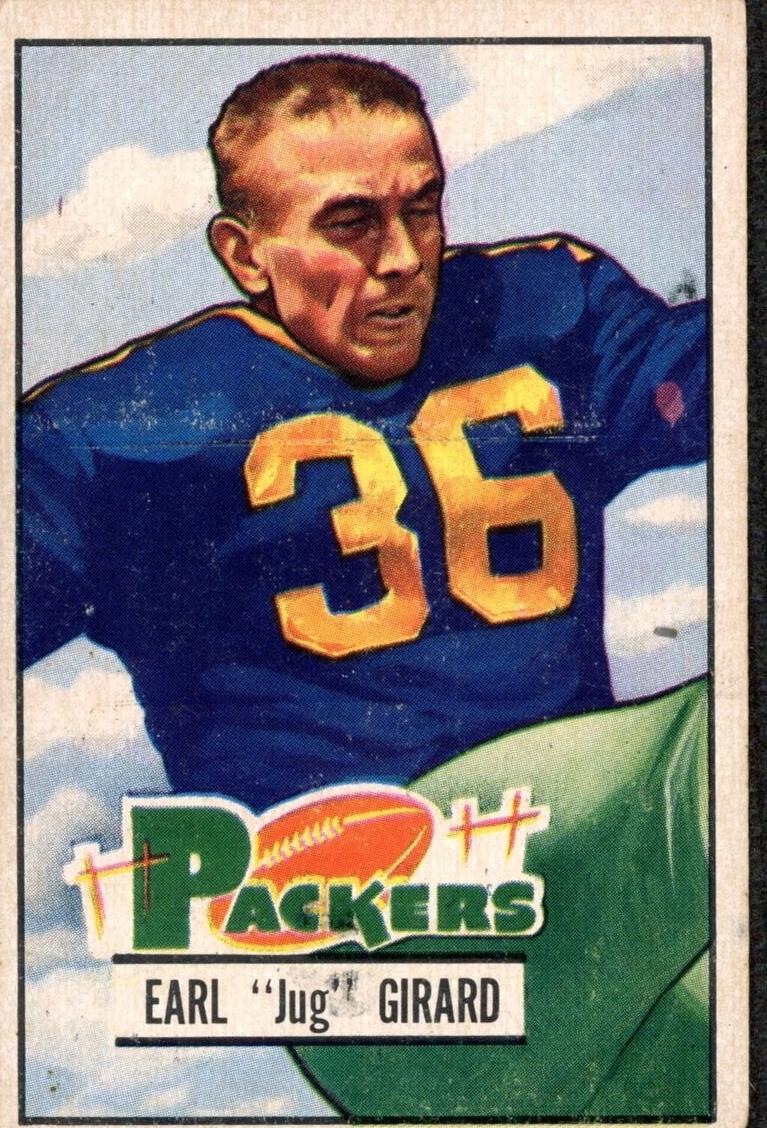 1951 Bowman Football Earl "Jug" Girard #17