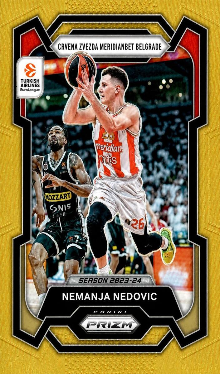 2023 Panini Prizm Turkish Airlines EuroLeague Basketball Gold Nemanja Nedovic #161