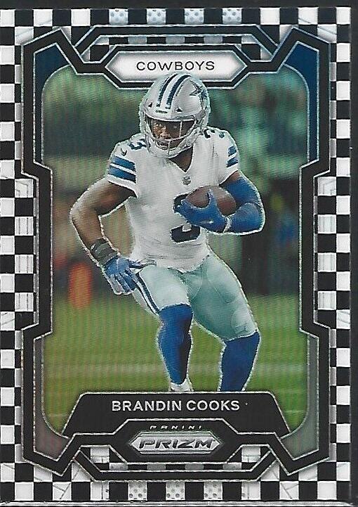 2023 Panini Prizm Football Black and White Checker Brandin Cooks #71