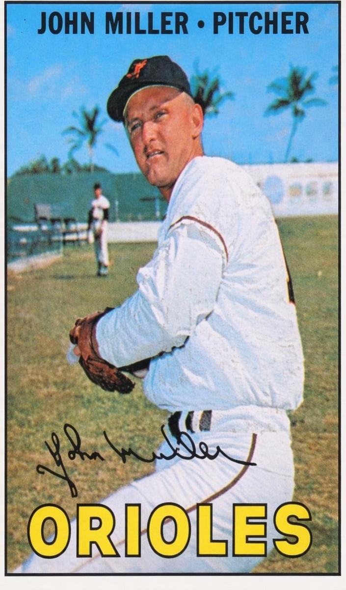 1967 O-Pee-Chee Baseball John Miller #141 PSA 6