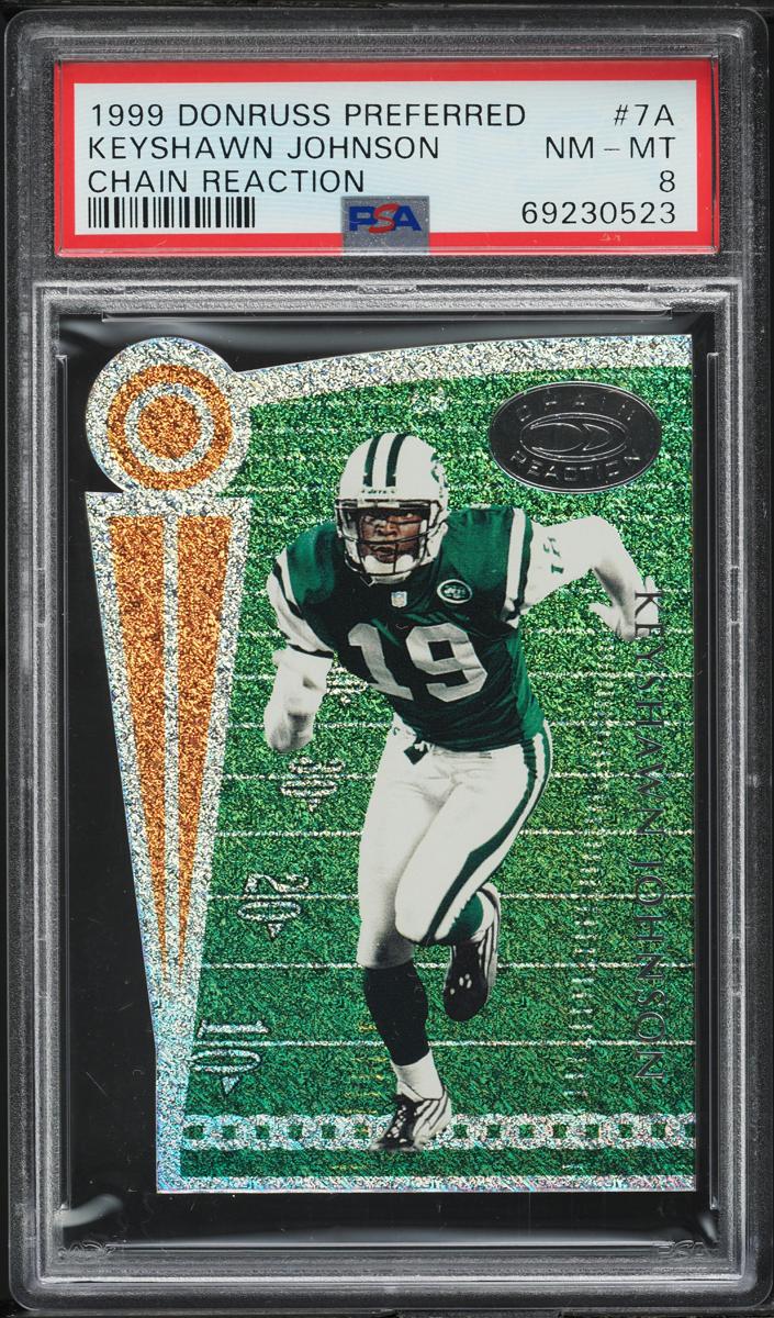 1999 Donruss Preferred QBC Football Keyshawn Johnson #7a PSA 8