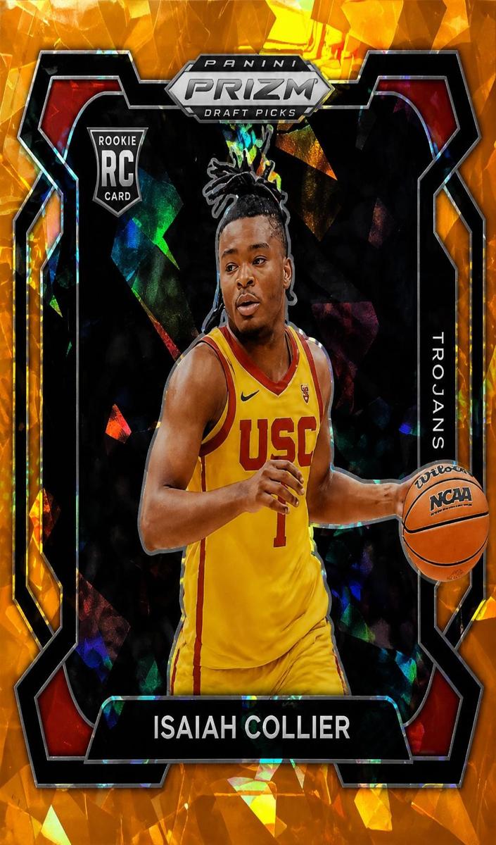 2024 Panini Prizm Draft Picks Basketball Orange Ice Isaiah Collier #2
