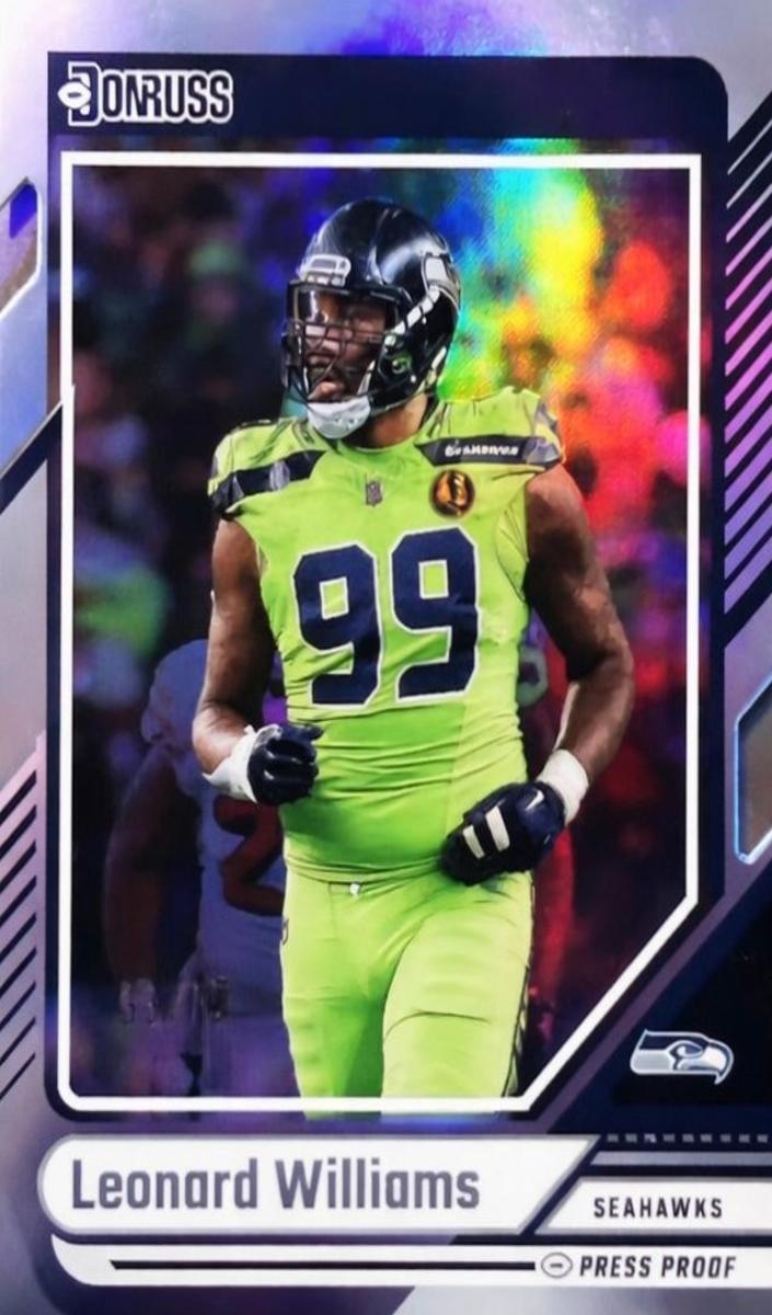 2024 Panini Donruss Football Press Proof Silver Die-Cut Leonard Williams #23