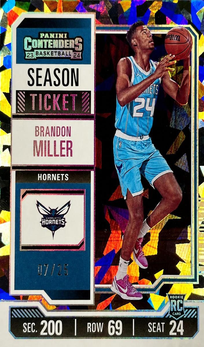 2023 Panini Contenders Basketball Cracked Ice Ticket Brandon Miller #24