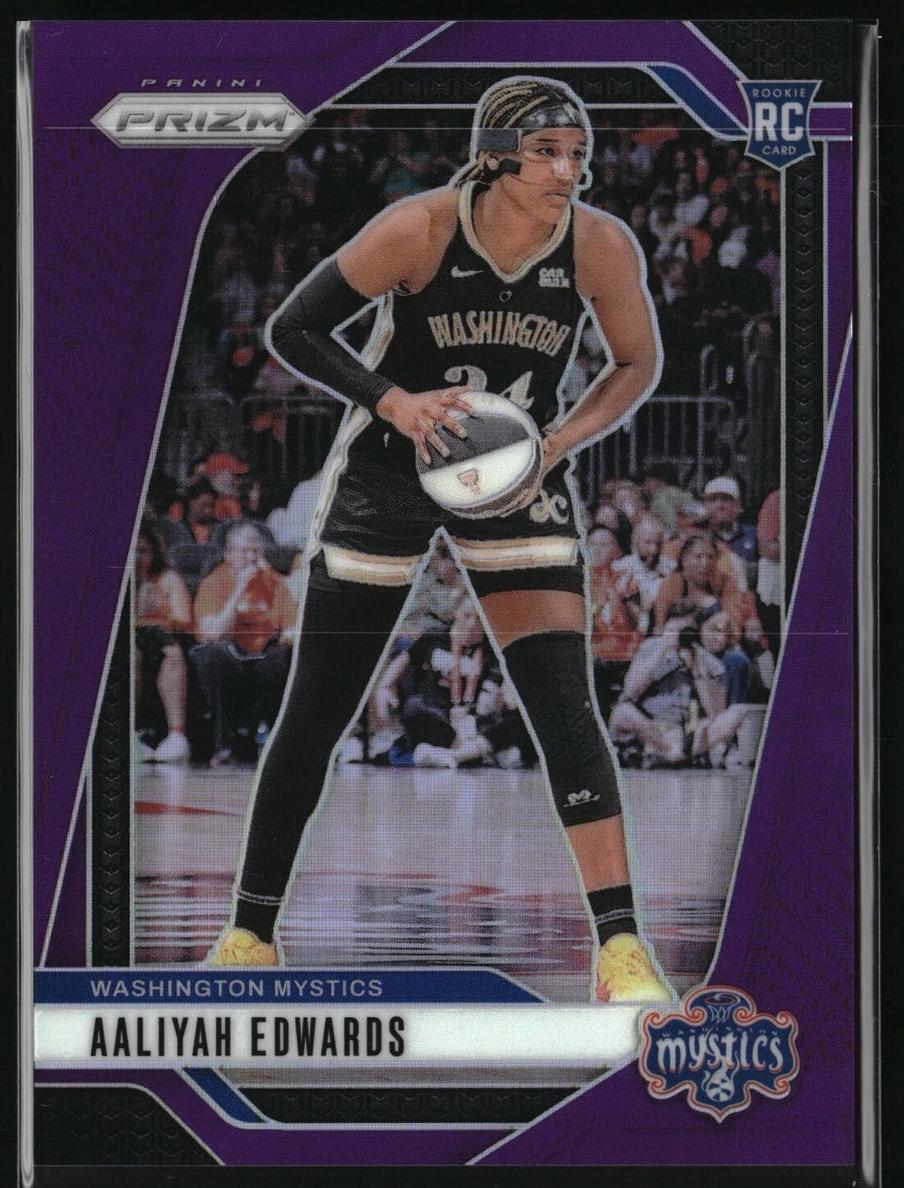 2024 Panini Prizm WNBA Basketball Purple Aaliyah Edwards #70 PSA 8