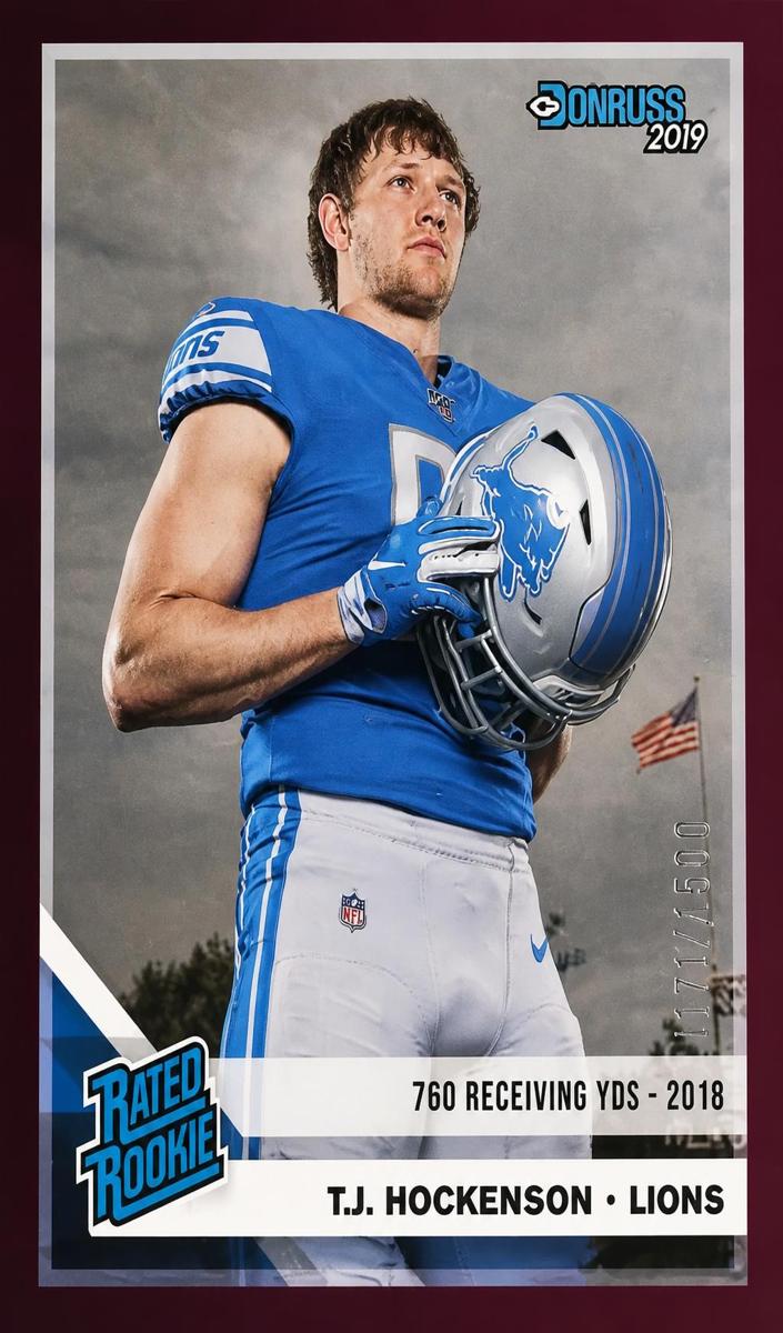 2019 Panini Donruss Football Season Stat Line T.J. Hockenson #321 PSA 9