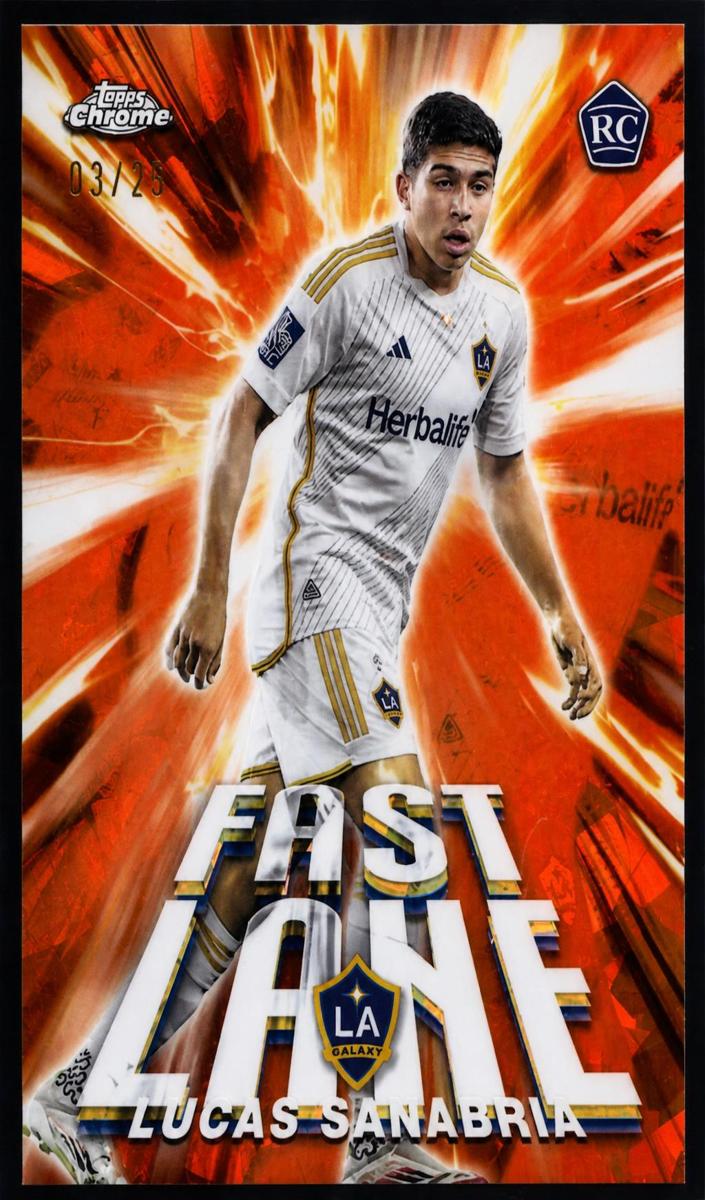 2025 Topps Chrome Sapphire MLS Soccer Orange Lucas Sanabria #FL-10