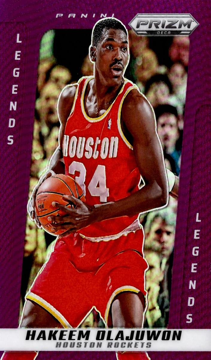 2024 Panini Prizm Deca Basketball Purple Hakeem Olajuwon #208 PSA 10