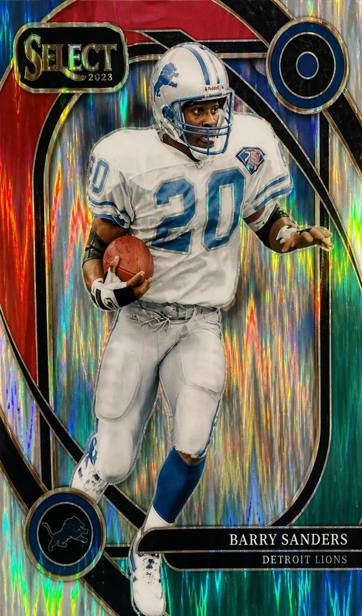 2024 Panini Select Football Green and Red Shock Barry Sanders #208