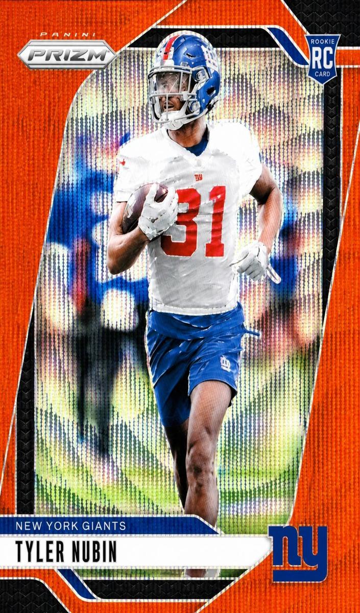 2024 Panini Prizm Football Orange Wave Tyler Nubin #395