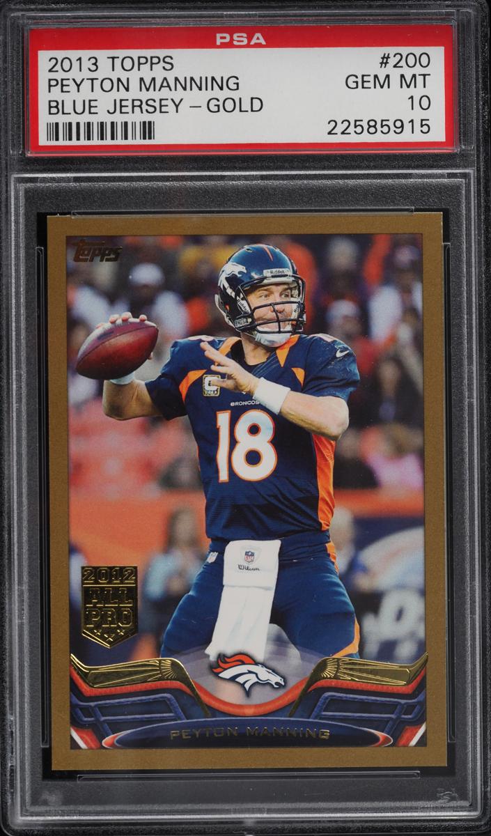 2013 Topps Football Gold Peyton Manning #200 PSA 8.5