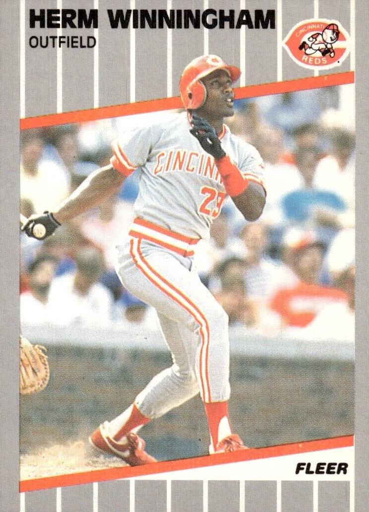 1989 Fleer Baseball Herm Winningham #175