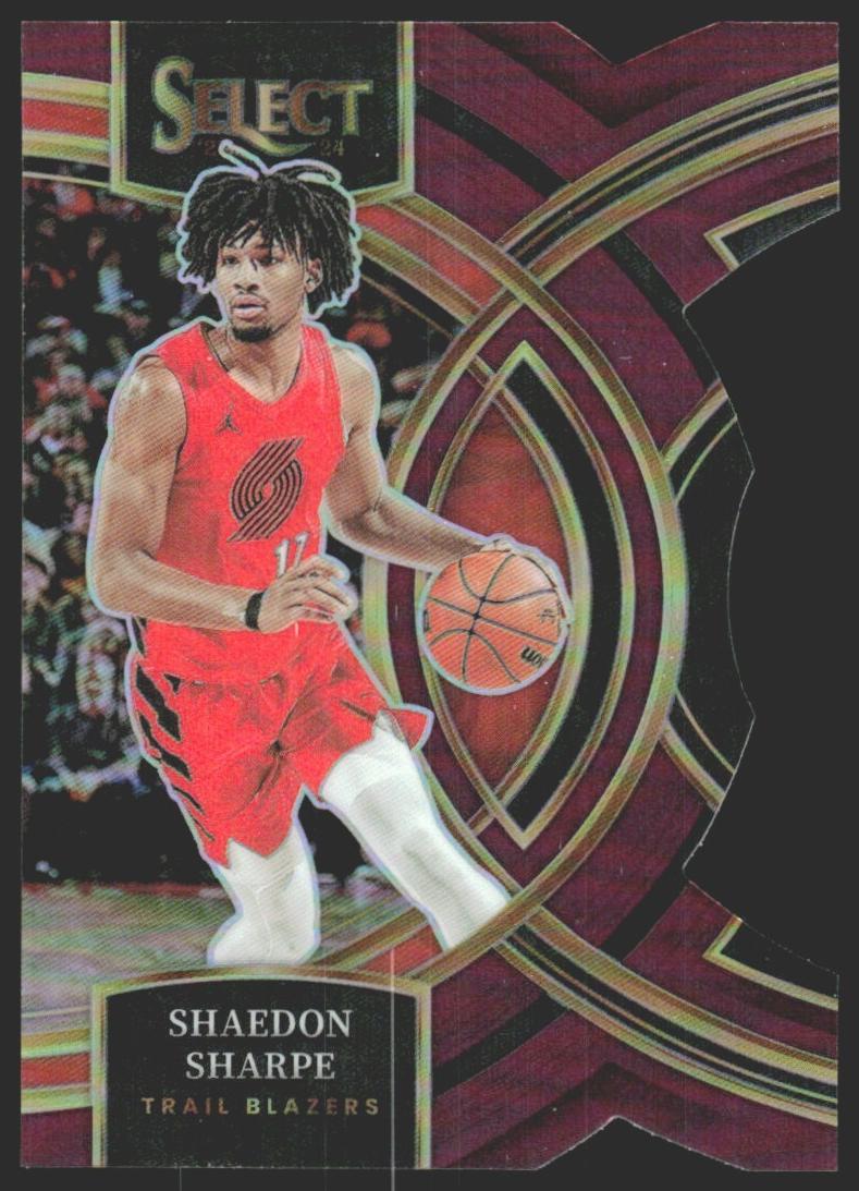 2023 Panini Select Basketball Die-Cut Maroon Shaedon Sharpe #186