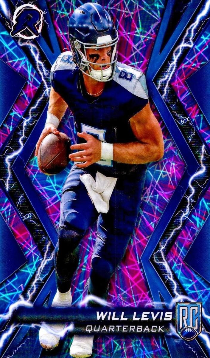 2023 Topps Composite Football Sky Blue And Pink Shock Will Levis #100