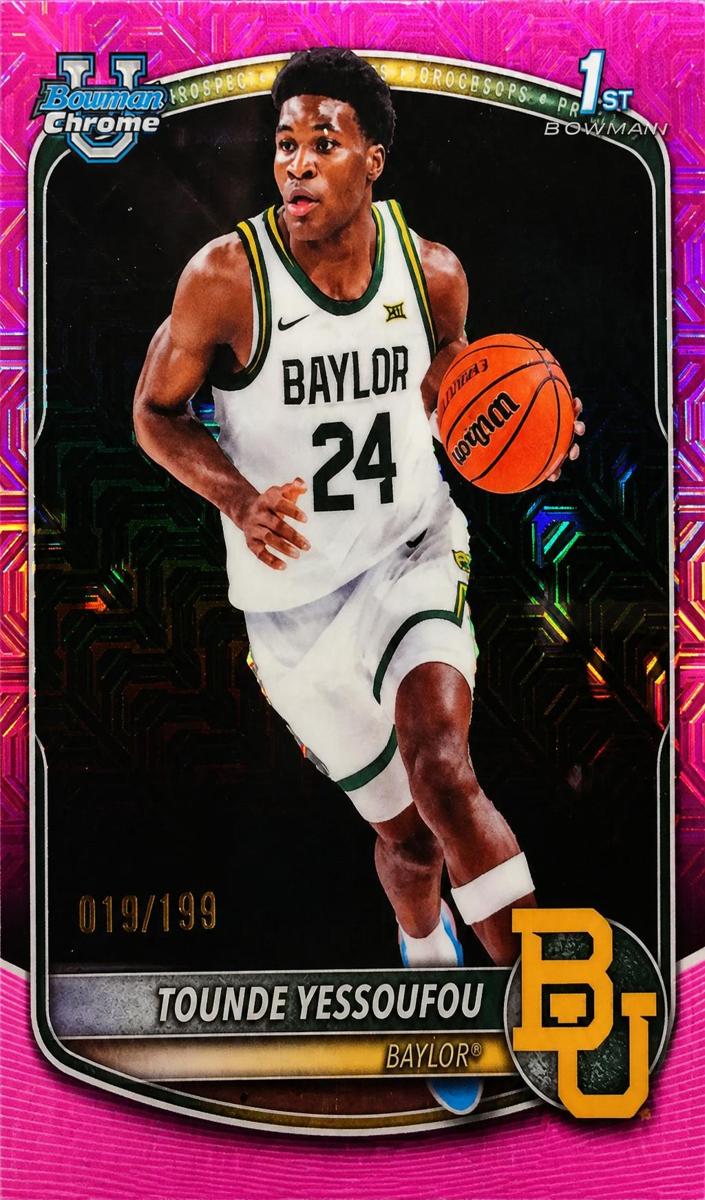 2025 Bowman Mega Box Basketball Pink Mojo Refractor Tounde Yessoufou #BCP-11