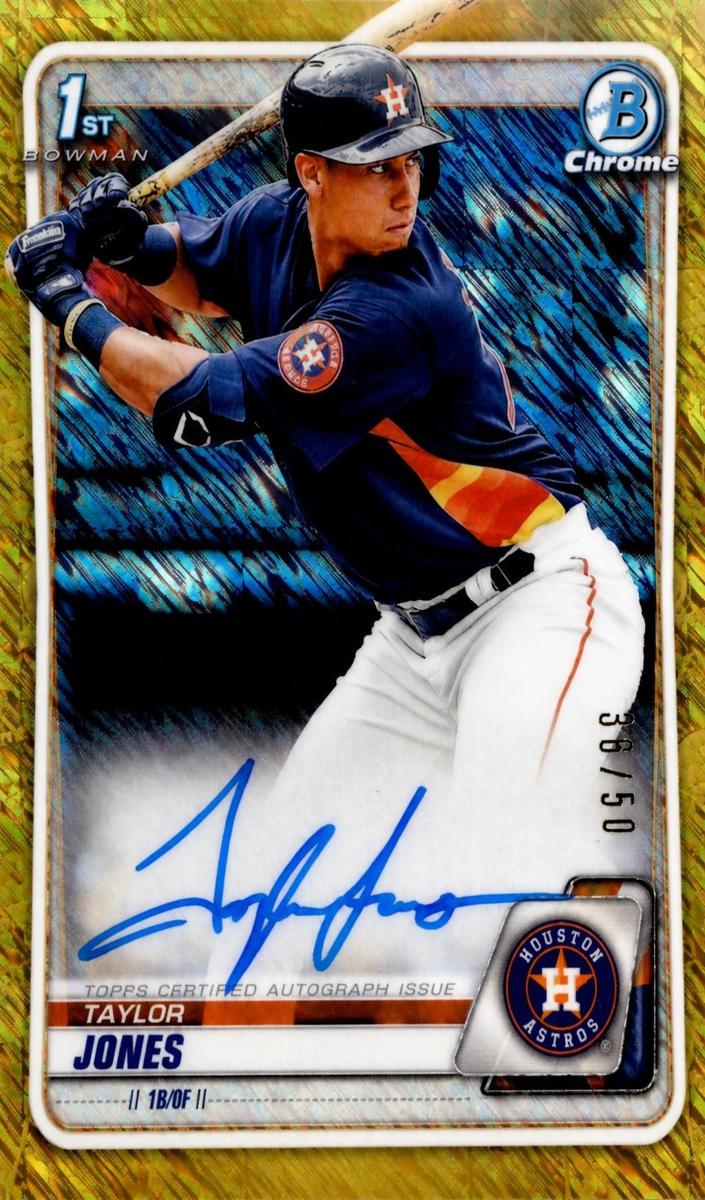 2020 Bowman Chrome Prospects Baseball Gold Shimmer Taylor Jones #CPA-TJ