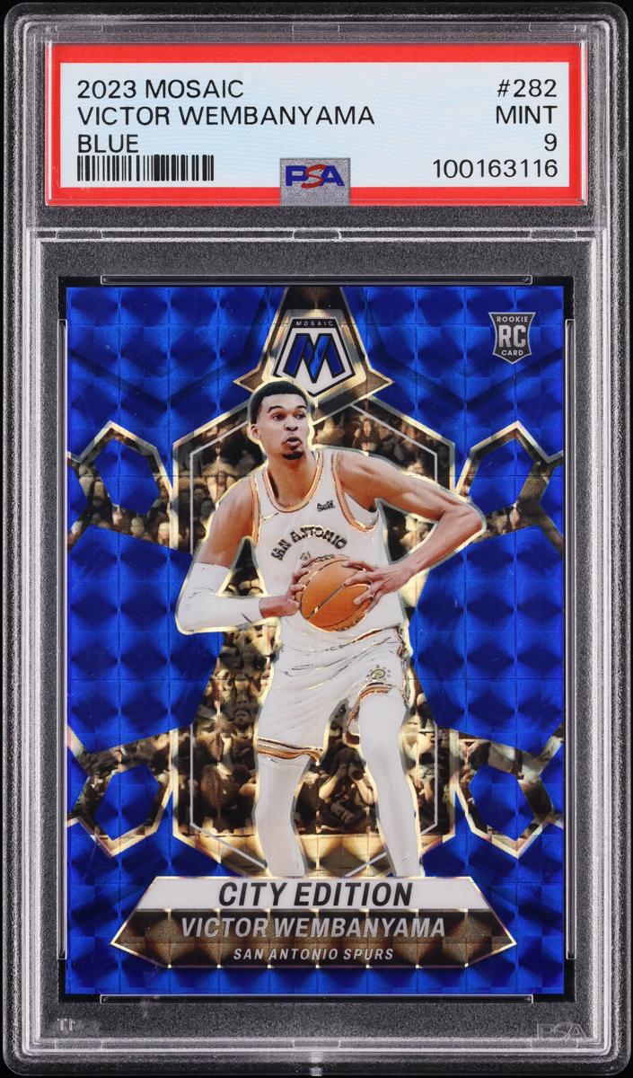 2023 Panini Mosaic Basketball Blue Victor Wembanyama #282 PSA 9