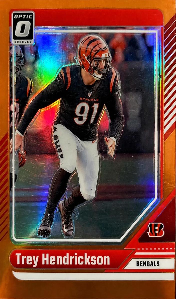 2024 Donruss Optic Football Orange Trey Hendrickson #43 PSA 10