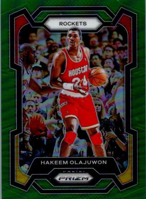 2023 Panini Prizm Basketball Green Hakeem Olajuwon #191 PSA 9