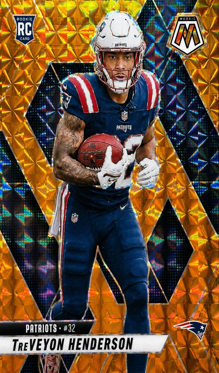 2025 Panini Mosaic Football Orange TreVeyon Henderson #325