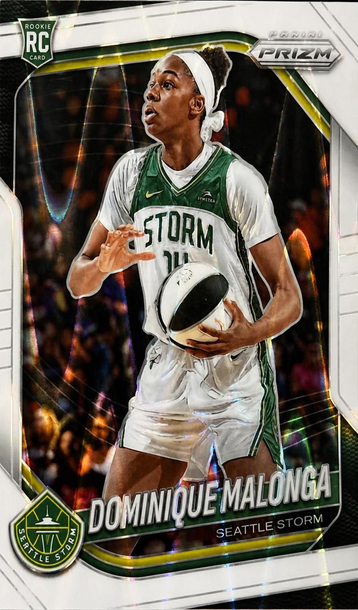 2025 Panini Prizm WNBA Basketball White Seismic Dominique Malonga #116