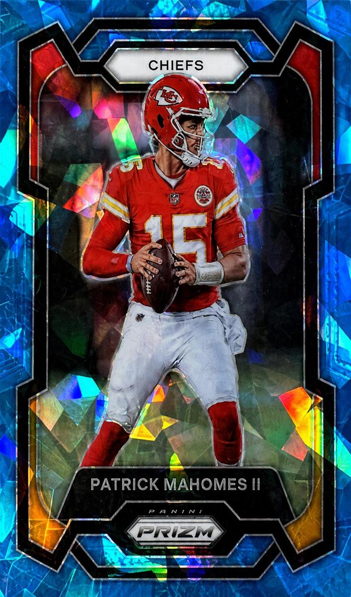 2023 Panini Prizm Football Blue Ice Patrick Mahomes II #149