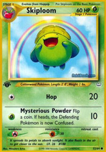 2001 Pokemon Neo Revelation 1st Edition Skiploom #52 PSA 9