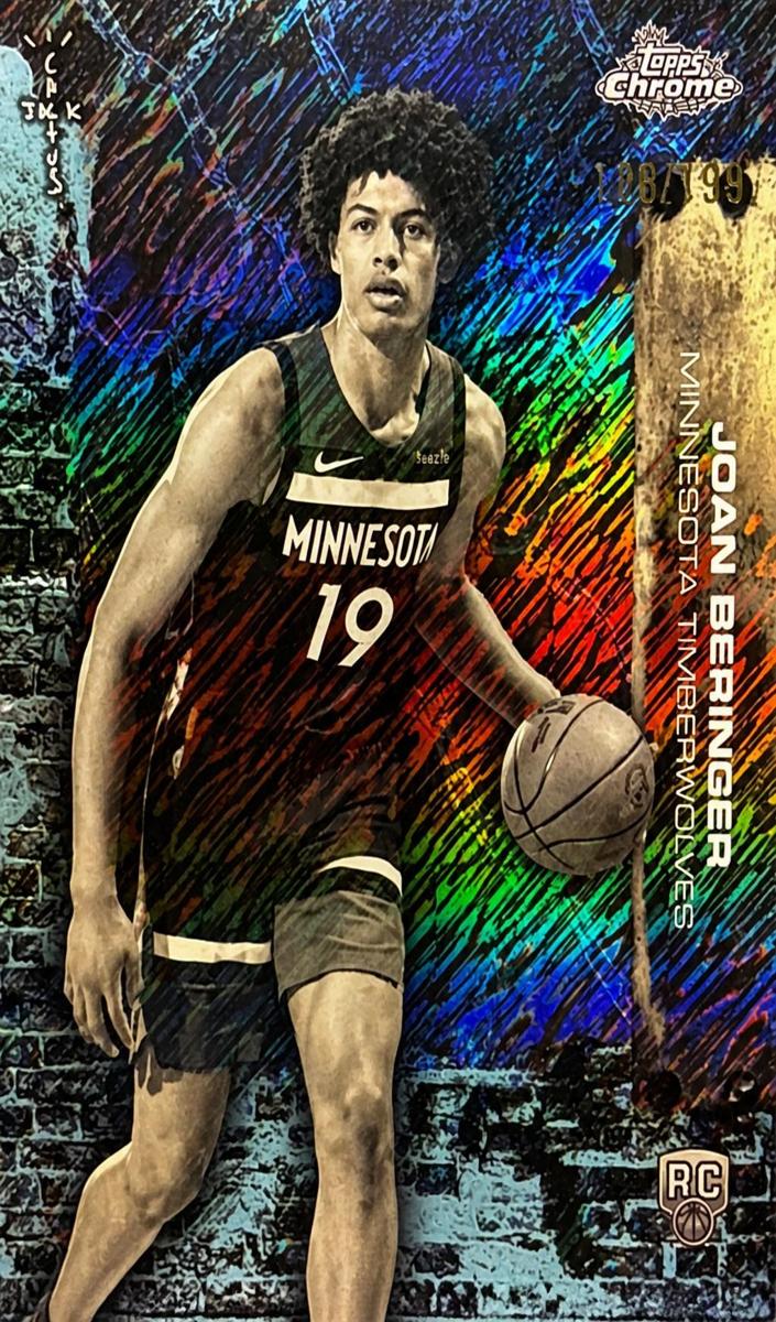 2025 Topps Chrome Cactus Jack Basketball Aqua Shimmer Refractor Joan Beringer #77