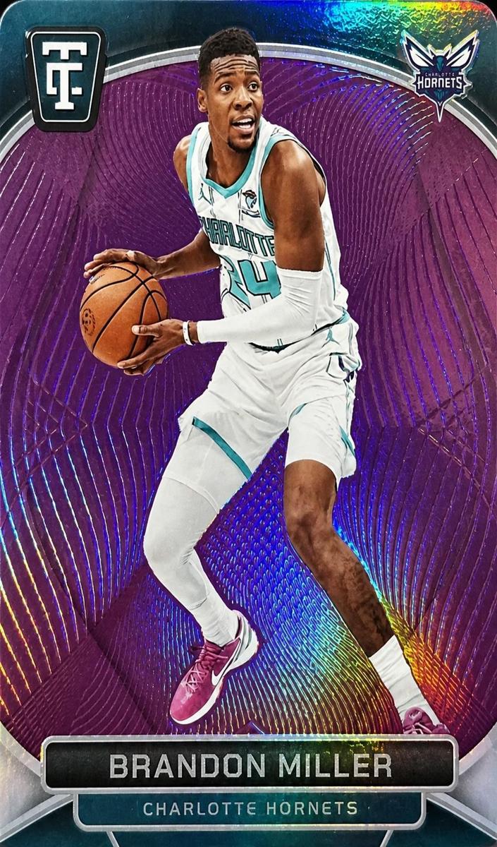 2024 Panini Totally Certified Basketball Mirror Platinum Purple Die Cut Brandon Miller #32