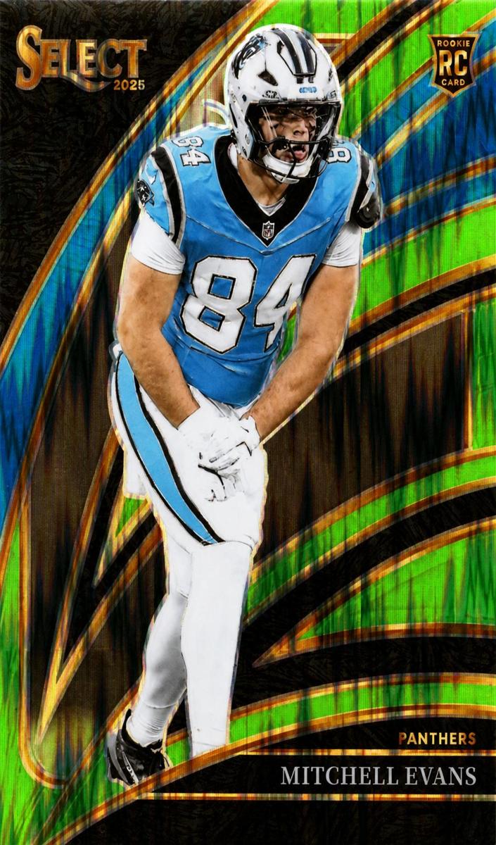 2025 Panini Select Football Neon Green Shock Mitchell Evans #244
