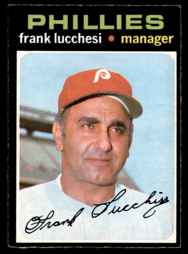 1971 O-Pee-Chee Baseball Frank Lucchesi #119 PSA 8