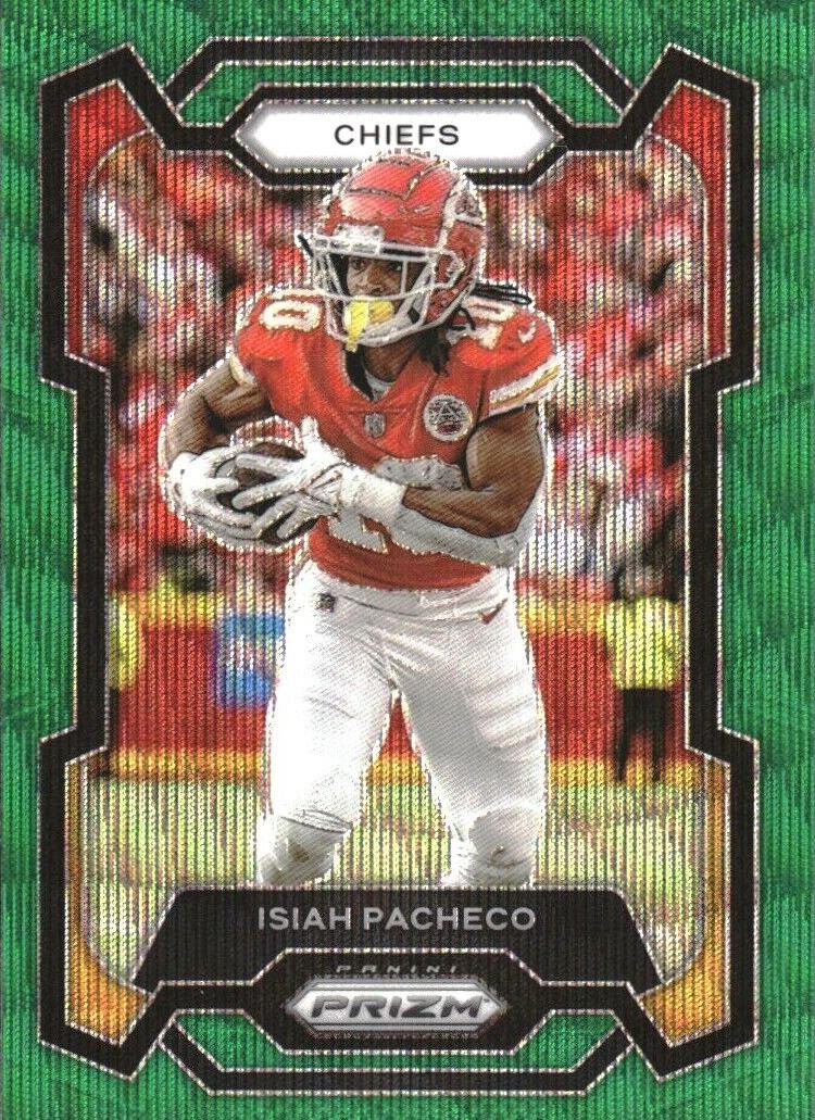 2023 Panini Prizm Football Green Wave Isiah Pacheco #144 PSA 10