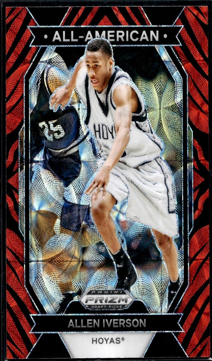 2024 Panini Prizm Draft Picks Basketball Tiger Stripe Allen Iverson #18 PSA 9