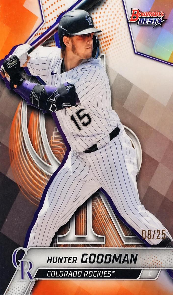 2025 Bowman's Best Baseball Orange Refractor Hunter Goodman #41