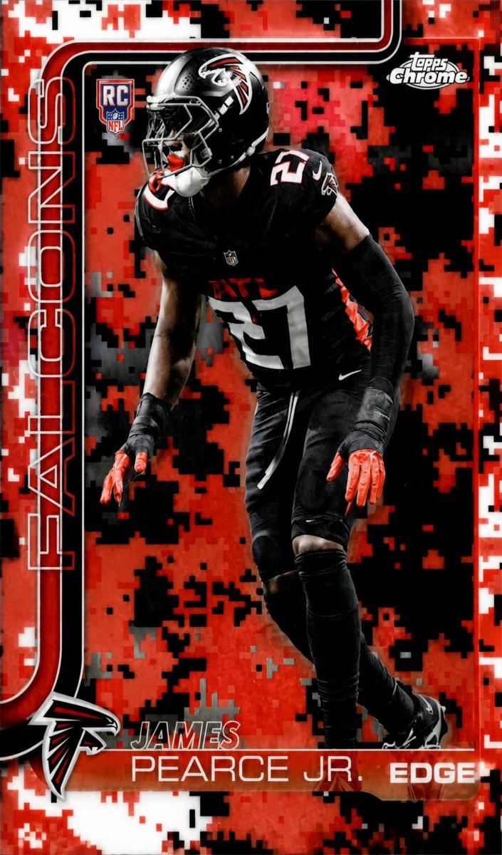 2025 Topps Chrome Football Team Camo Variation James Pearce Jr. #351