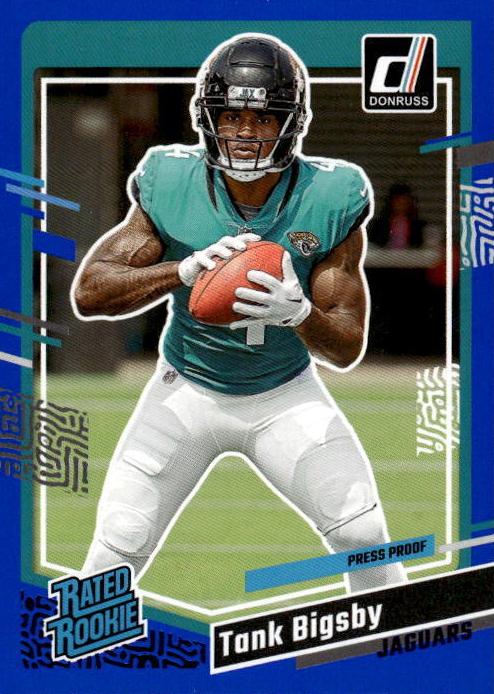 2023 Panini Donruss Football Press Proof Blue Tank Bigsby #348
