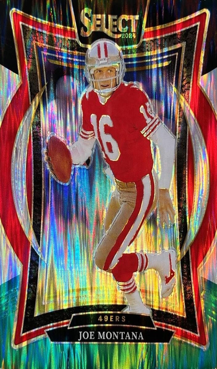 2024 Panini Select Football Black and Green Shock Joe Montana #70