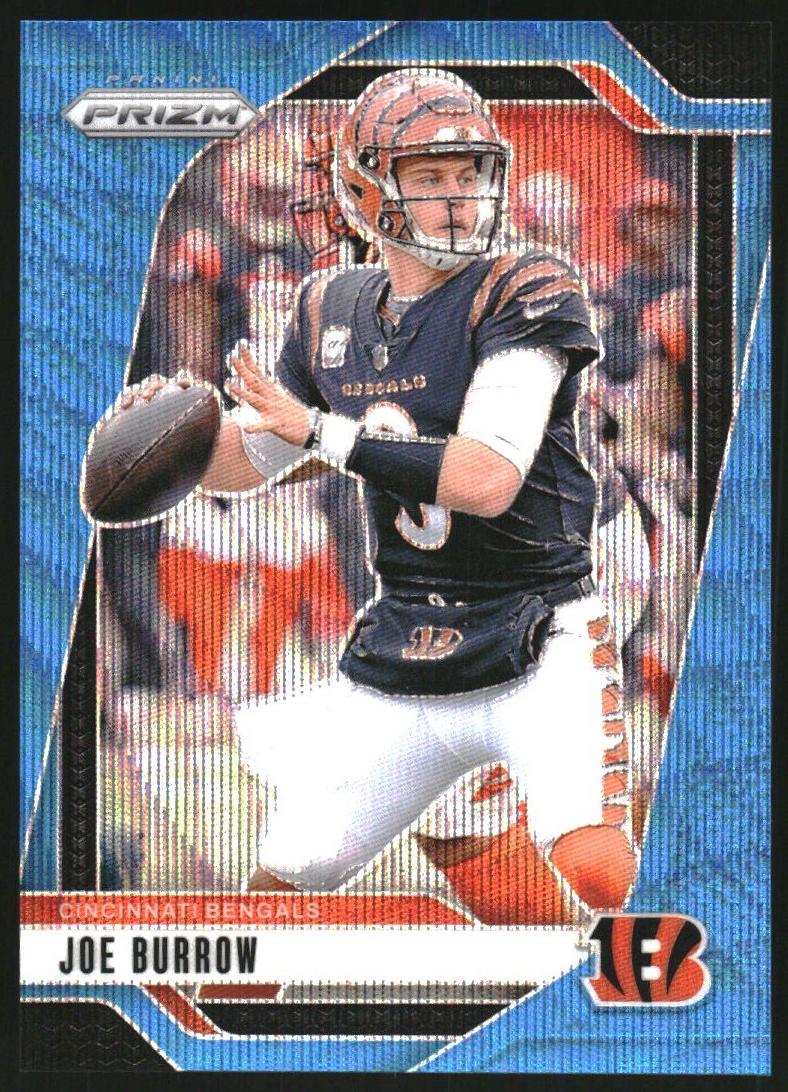 2024 Panini Prizm Football Blue Wave Joe Burrow #55 PSA 9