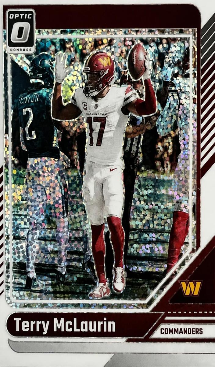 2024 Donruss Optic Football White Sparkle Terry McLaurin #196 PSA 9