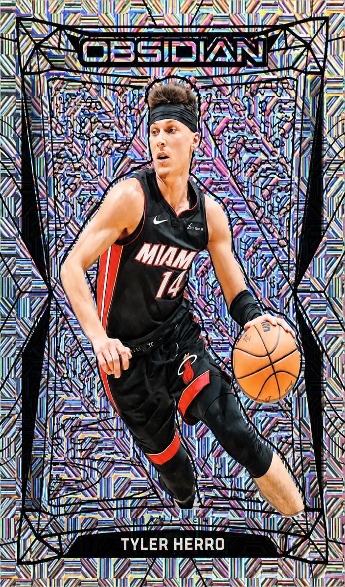 2023 Panini Obsidian Basketball Electric Etch Vibrant Mojo Tyler Herro #105