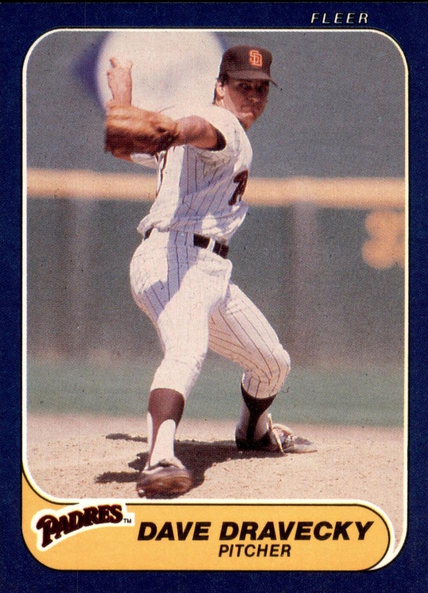 1986 Fleer Baseball Dave Dravecky #319