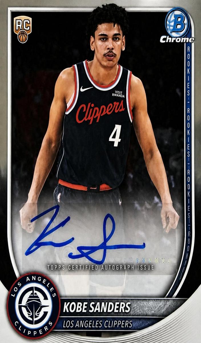 2025 Bowman Basketball Kobe Sanders #BCA-KS RAW Ungraded