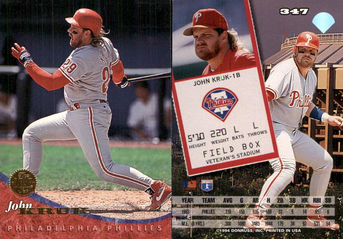 1994 Leaf Baseball John Kruk #347